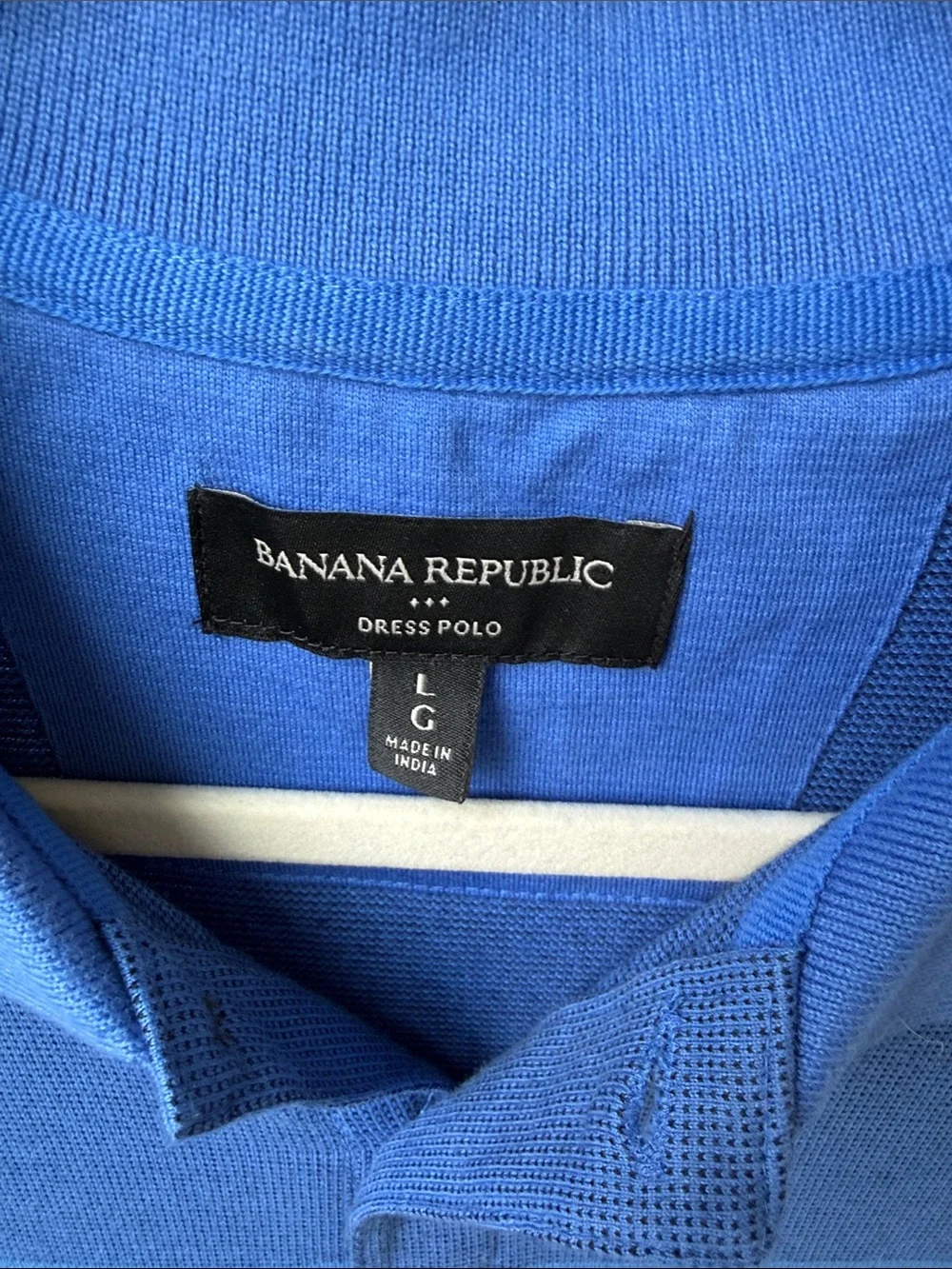 Banana Republic Men's Blue Strip Dress Polo